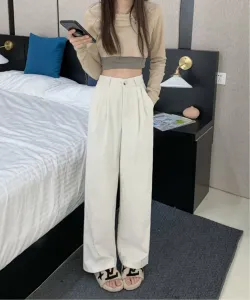 Вельветовые широкие брюки с заправленными штанинами Aimoha - Select -, цвет White