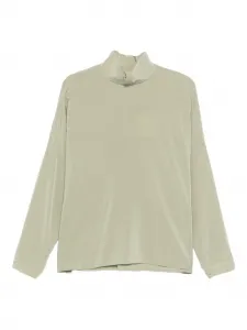 Топ с воротником-воронкой и рукавами-доломан Tibi, зеленый