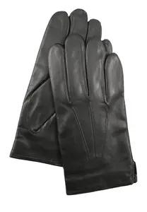 GRETCHEN кожаные перчатки "Три", из кожи наппа ягненка, черный