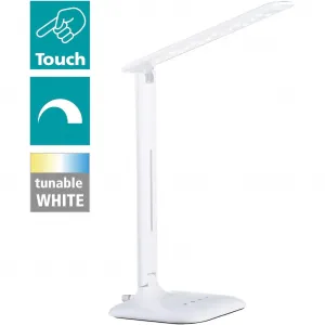 Настольная лампа CAUPO с LED-панелью Экстра-теплый белый | Холодный белый | Нейтральный белый | Дневной свет | Теплый белый CCT Eglo, белый