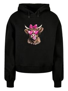 Толстовка F4NT4STIC Highland Cow Valentinstag Sonnenbrille, Black