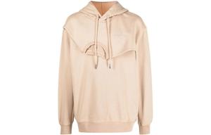 Худи с панелями и шнурком Feng Chen Wang, бежевый