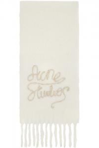 Шарф с логотипом из шерсти Acne Studios, белый