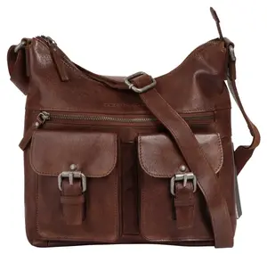 Сумка через плечо Spikes & Sparrow, натуральная кожа, цвет Cognac