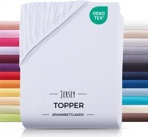 Простыня на резинке из джерси 140х200 см, белая Carpe Sonno