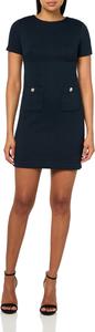 Женское мини-платье Tommy Hilfiger с короткими рукавами и высоким воротом, на пуговицах, Sky Captain