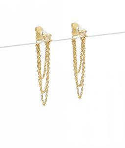 Женские серьги-подвески на цепочке из золота золотойen Stella, золотой