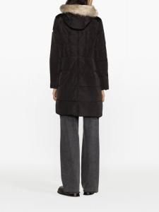 Lauren Ralph Lauren стеганое пальто с отделкой из искусственного меха, черный