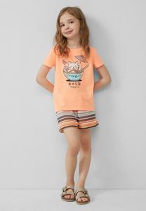 Футболка s.Oliver Print T-shirt, Orange/White