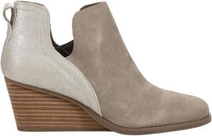 Женские ботильоны TOMS Gwen с металлическим эффектом, с круглым носком, повседневные, на щиколотку, средний каблук 2-3", серые, Dune Suede