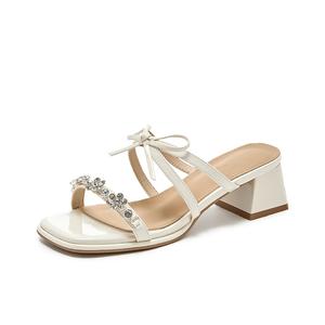 Feo Dvke Женские противоскользящие тапочки устойчивые к истиранию Ecru, цвет Ecru