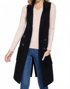 Удлиненный жилет-свитер Paris, черный Active Basic