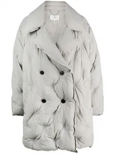 Пуховик с заостренными лацканами MAISON MARGIELA, серый