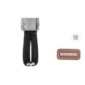 Повседневные брюки Unisex Moderate Straight Fit WARRIOR, черный серый[free diy badge]