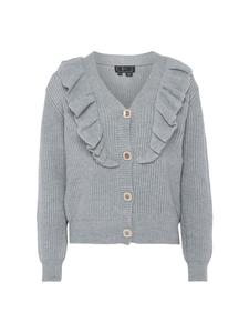 Женский кардиган светло-серого меланжевого цвета faina