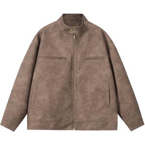 NANDCHN Кожаная куртка унисекс, Brown