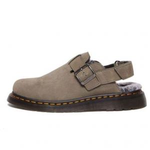 Тапочки Dr.Martens Jorge II Faux Fur Lined Nubuck Slingback Mules 'Nickel Grey' 31386059, серый