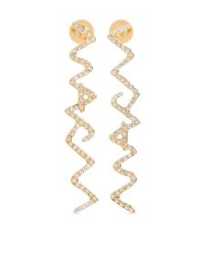 Серьги-подвески с логотипом Marni, золотой