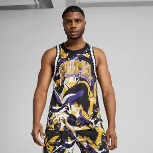 Мужская майка без рукавов Rival Rage AOP Mesh Tank Puma, фиолетовый