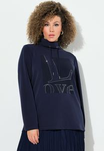 Толстовка LOVE RHINESTONE GRAPHIC Ulla Popken, темно-синий