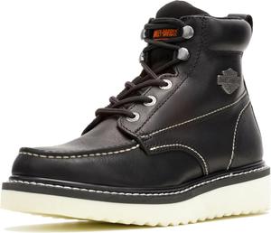 Мужские мотоциклетные повседневные ботинки Harley-Davidson Beau из кожи с каблуком клином, черный