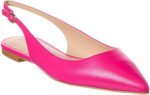 Женские балетки Stuart Weitzman Mara из кожи с ремешком на пятке, розовый