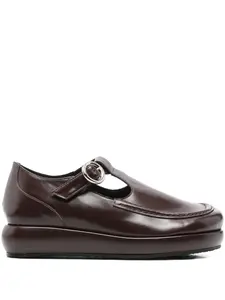 Лоферы с Т-образной застежкой на пряжке Nicole Saldaña, коричневый