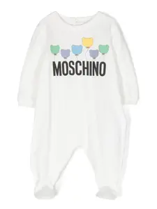 Пижама с логотипом Moschino Kids, белый
