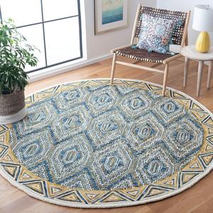 Ковер SAFAVIEH, 214 x 214 см, коллекция Aspen круглый ковер синий/золотой APN822M ручной работы бохо шерстяной