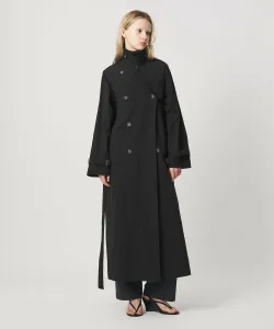 Хлопково-нейлоновый укороченный тренч Attisession, цвет Black