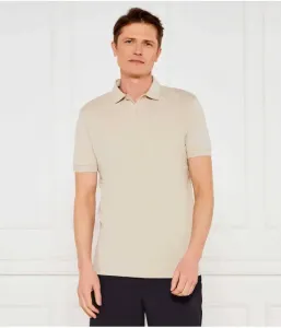 Поло Пио 1 regular fit Boss Green, бежевый