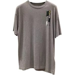 Moncler Футболка мужская серая с круглым вырезом Moderate