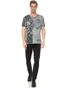 Футболка Rusty Neal " Rusty Neal T-Shirt" с классным принтом по всей поверхности, серый