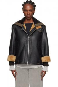 Our Legacy Черная кожаная куртка «Метель»