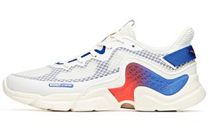 Кроссовки мужские с низким верхом цвета слоновой кости/гоночный синий/оранжевый Anta