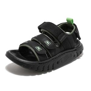 Сандалии детские, легкие, износостойкие, с амортизацией, низкие ABC KIDS, черный/зеленый