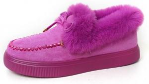 Женские зимние ботинки JOEupin с плоской подошвой, удобные, с искусственным мехом, подкладка из замши, для дома и улицы, противоскользящие, классические ботильоны, Purple