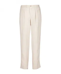 Льняные брюки прямого кроя Boglioli, бежевый