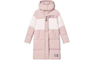 Куртка пуховая женская светло-фиолетовая красная FILA