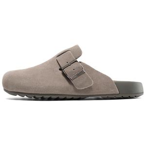 BELLE Мужские серые тапочки с закрытым носком, резиновой подошвой, устойчивые к скольжению и истиранию, цвет Gray