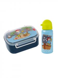 Sigikid Набор для детского сада: бутылка для воды и ланч-бокс Sammy Samoa в пиратском синем цвете