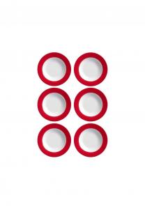 Красные суповые тарелки двойные ø 22 см набор 6 шт Doppio Ritzenhoff & Breker