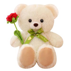 Barbne Плюшевый мишка hugging flower bear doll rose плюшевая игрушка
