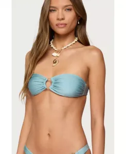 Женский бикини-топ-бандо Mesa с металлическим кольцом Edikted, синий