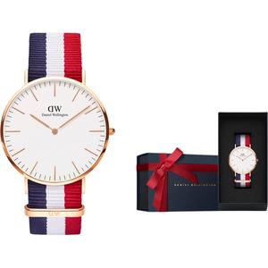 DW/DanielWellington Часы Daniel Wellington DW Men's Watch Quartz Movement Nylon Strap 40mm White Dial Men's Watch