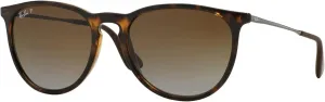 Солнцезащитные очки Ray-Ban RB4171 ERIKA круглой формы для женщин + комплект с аксессуарами, Havana/Brown Gradient Polarized