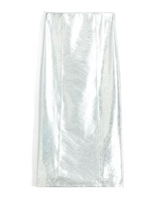 Кожаная юбка Bershka, Silver