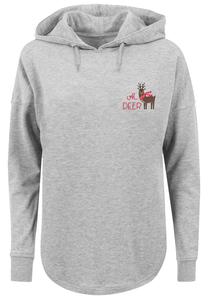 Толстовка F4NT4STIC Oversized Hoodie Christmas Deer, серый