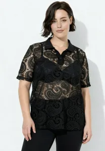 Блузка с узором пейсли Ulla Popken, Black