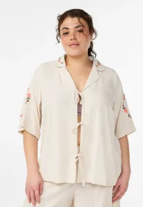 Пижамный топ с повязкой и blumenmuster Zizzi, Sandshell